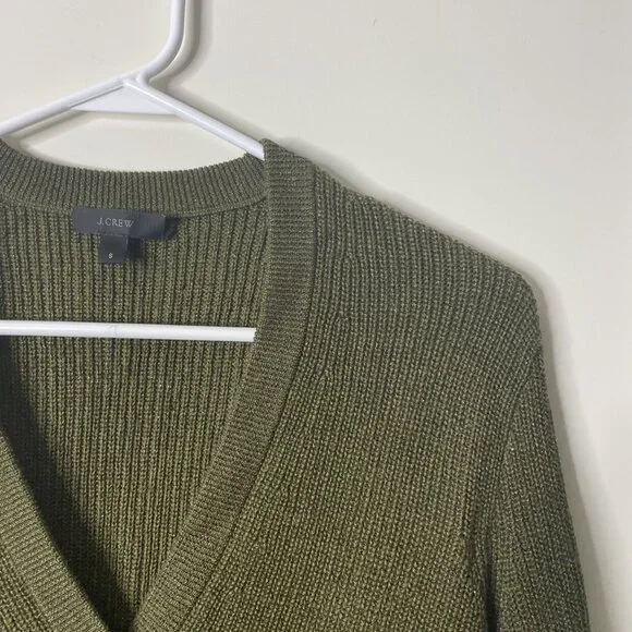 Women’s / Teen’s J. Crew Green Cardigan Sweater Size Small - Picture 3 of 7